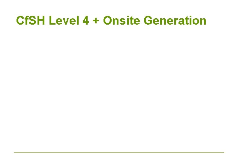 Cf. SH Level 4 + Onsite Generation 