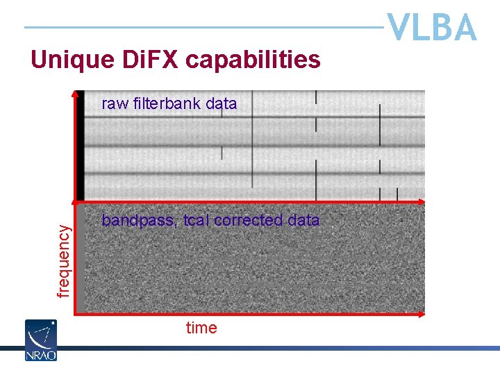 Unique Di. FX capabilities frequency raw filterbank data bandpass, tcal corrected data time VLBA