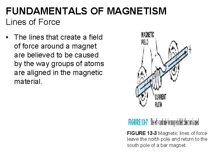 FUNDAMENTALS OF MAGNETISM Lines of Force • The lines that create a field of