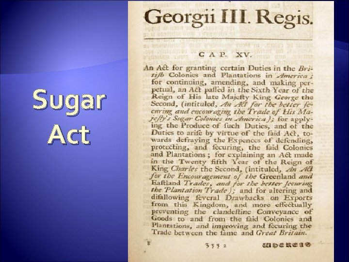 Sugar Act 