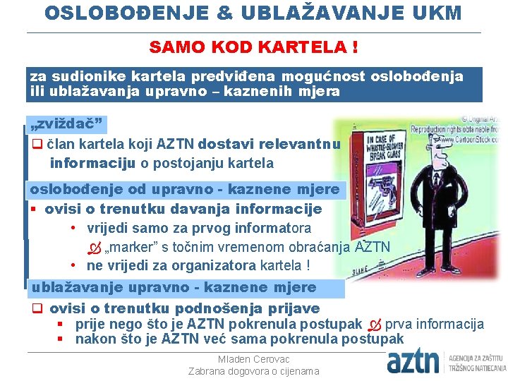 OSLOBOĐENJE & UBLAŽAVANJE UKM _________________________________________________________________________________ SAMO KOD KARTELA ! za sudionike kartela predviđena mogućnost