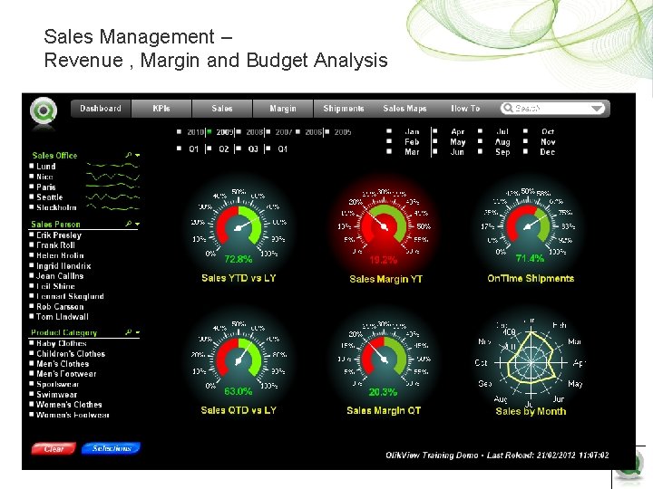 Sales Management – Revenue , Margin and Budget Analysis 