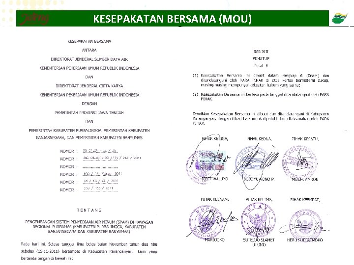 KESEPAKATAN BERSAMA (MOU) 