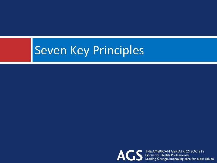 Seven Key Principles 