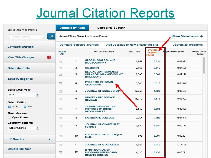Journal Citation Reports 
