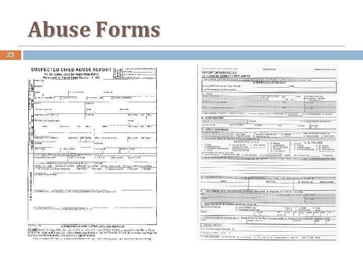 Abuse Forms 23 