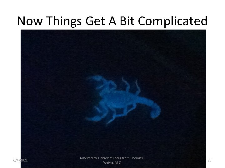 Now Things Get A Bit Complicated 6/4/2021 Adapted by Daniel Stulberg from Thomas J.