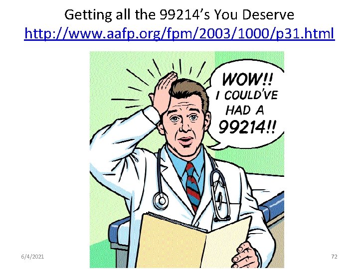 Getting all the 99214’s You Deserve http: //www. aafp. org/fpm/2003/1000/p 31. html 6/4/2021 Adapted