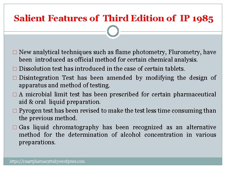 Salient Features of Third Edition of IP 1985 � New analytical techniques such as