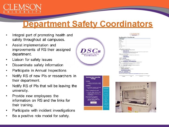 Department Safety Coordinators 