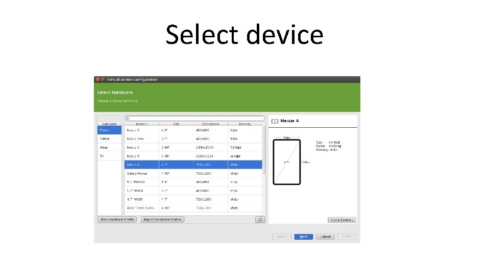 Select device 