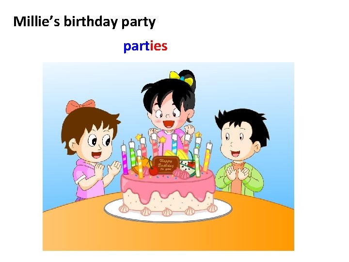 Millie’s birthday parties 