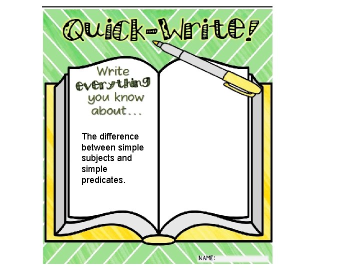 The difference between simple subjects and simple predicates. 