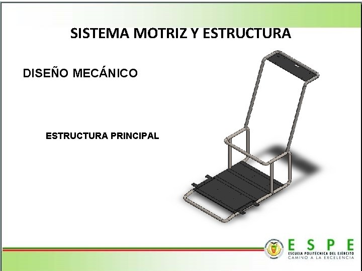 SISTEMA MOTRIZ Y ESTRUCTURA DISEÑO MECÁNICO ESTRUCTURA PRINCIPAL 
