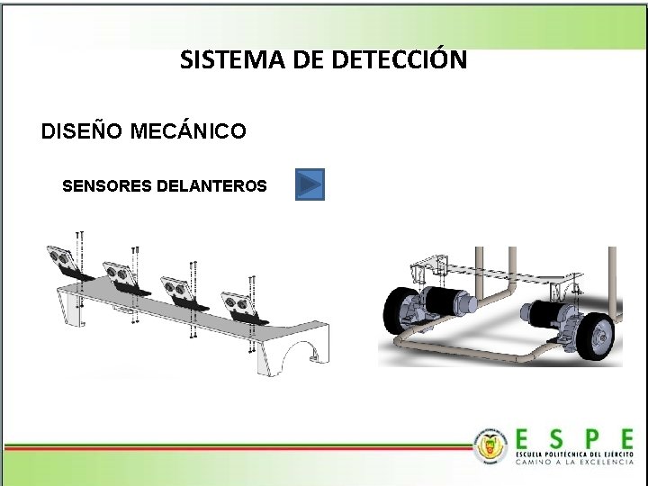 SISTEMA DE DETECCIÓN DISEÑO MECÁNICO SENSORES DELANTEROS 