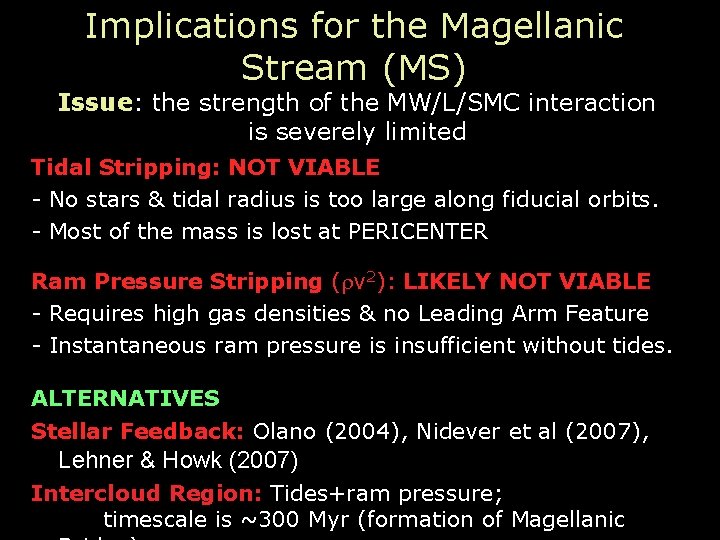 Implications for the Magellanic Stream (MS) Issue: the strength of the MW/L/SMC interaction is