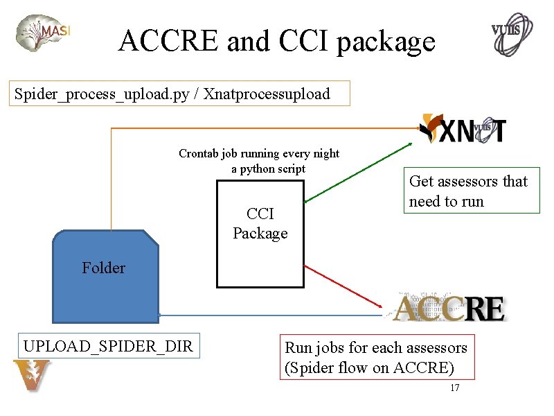 ACCRE and CCI package Spider_process_upload. py / Xnatprocessupload Crontab job running every night a