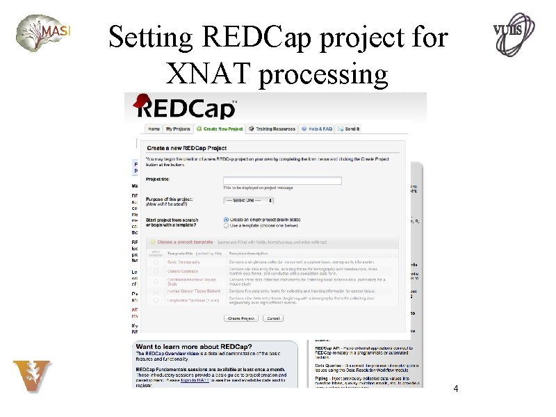 Setting REDCap project for XNAT processing 4 