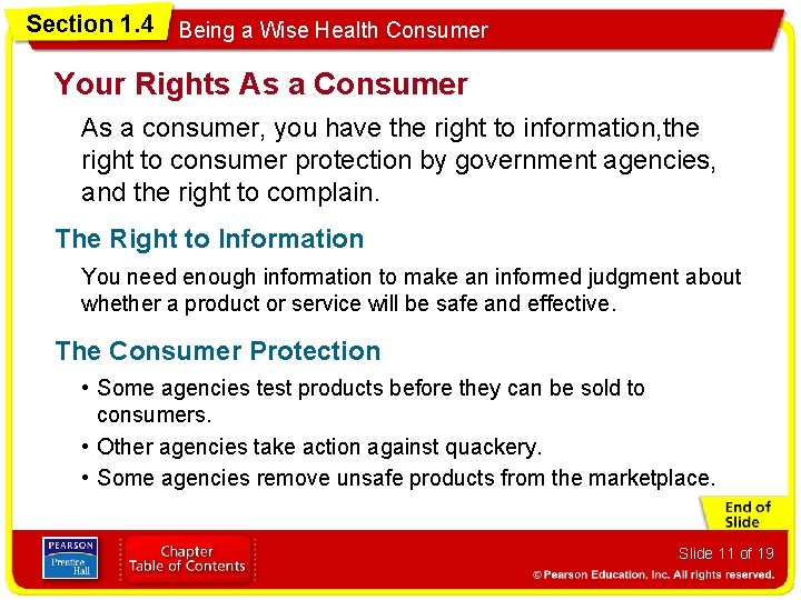 Section 1. 4 Being a Wise Health Consumer Your Rights As a Consumer As