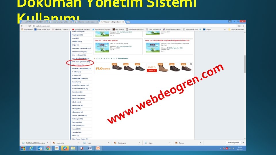 Döküman Yönetim Sistemi Kullanımı w ww e. w o e bd n e gr