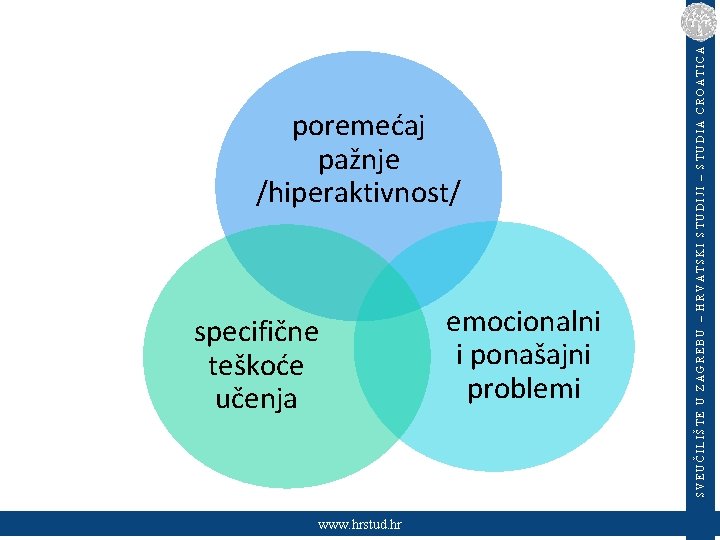 specifične teškoće učenja www. hrstud. hr emocionalni i ponašajni problemi SVEUČILIŠTE U ZAGREBU –