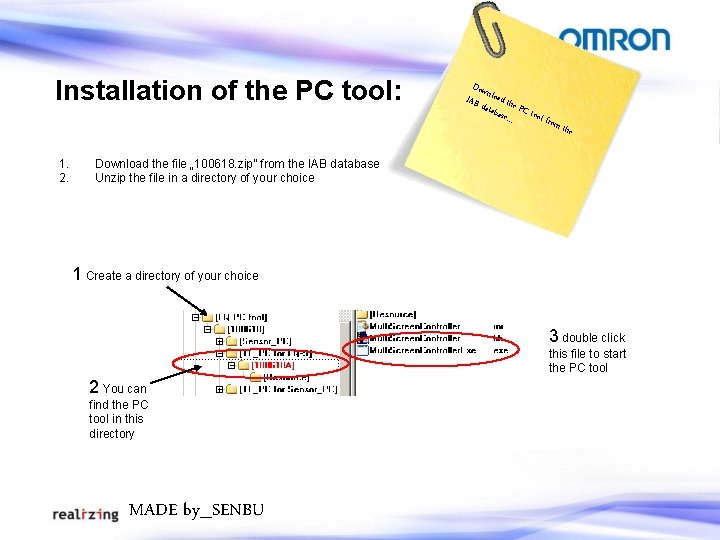 Installation of the PC tool: Dow n IAB load the datab P ase… C