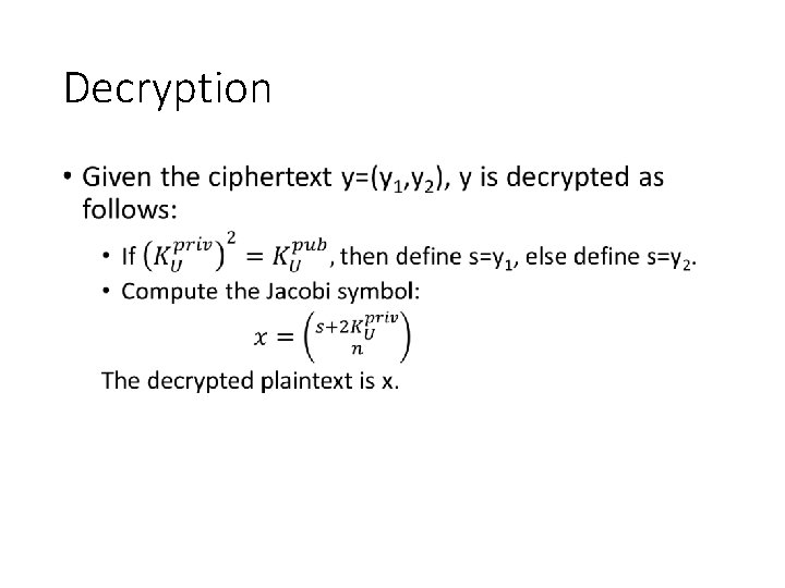 Decryption • 