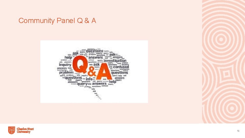 Community Panel Q & A 12 