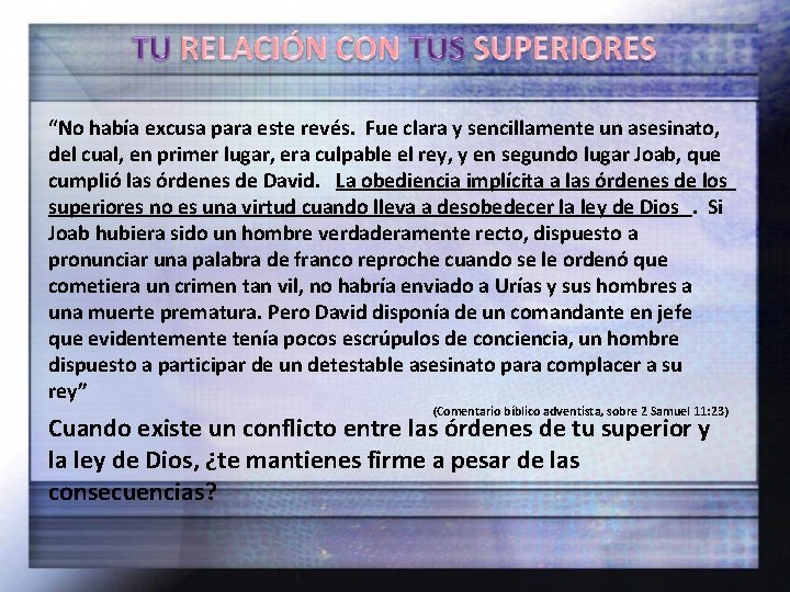 “No había excusa para este revés. Fue clara y sencillamente un asesinato, del cual,