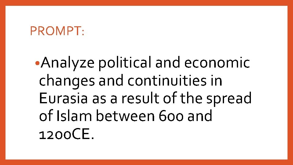 PROMPT: • Analyze political and economic changes and continuities in Eurasia as a result