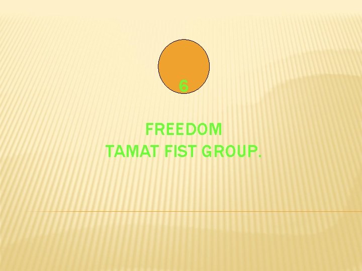 6 FREEDOM TAMAT FIST GROUP. 