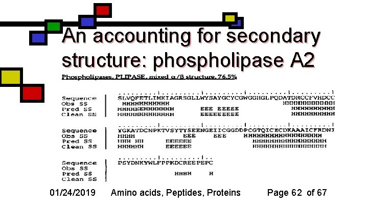 An accounting for secondary structure: phospholipase A 2 01/24/2019 Amino acids, Peptides, Proteins Page