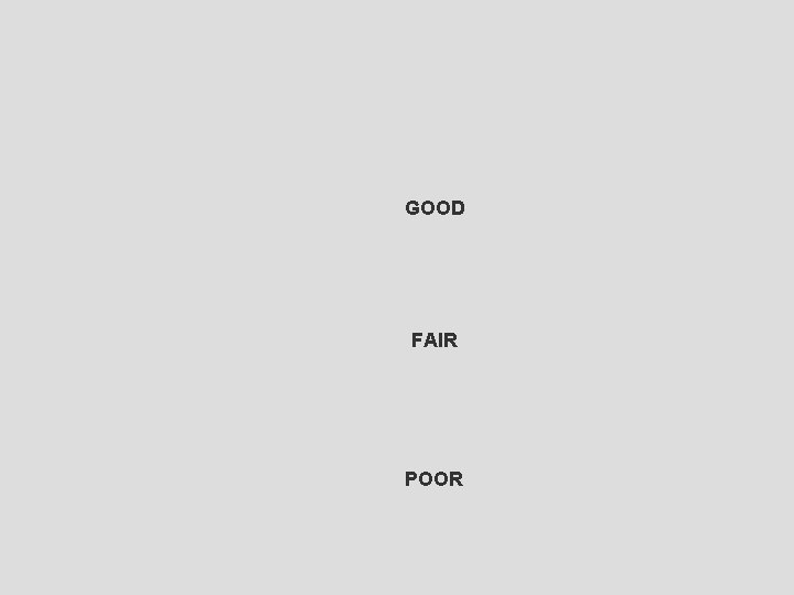 GOOD FAIR POOR 