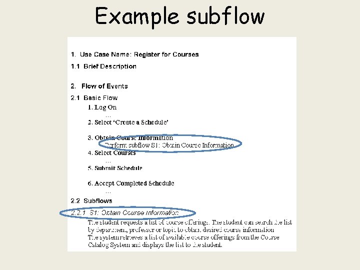 Example subflow 