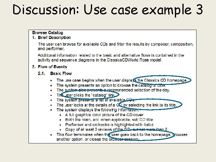 Discussion: Use case example 3 