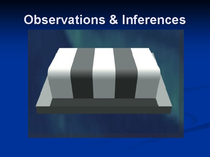 Observations & Inferences Observations & Inferences