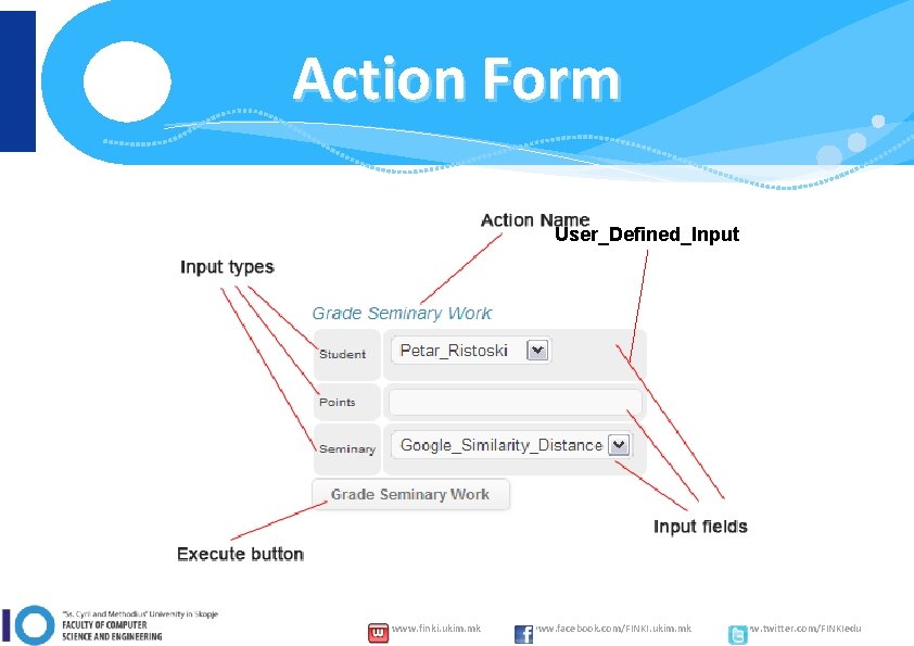 Action Form User_Defined_Input www. finki. ukim. mk www. facebook. com/FINKI. ukim. mk www. twitter.