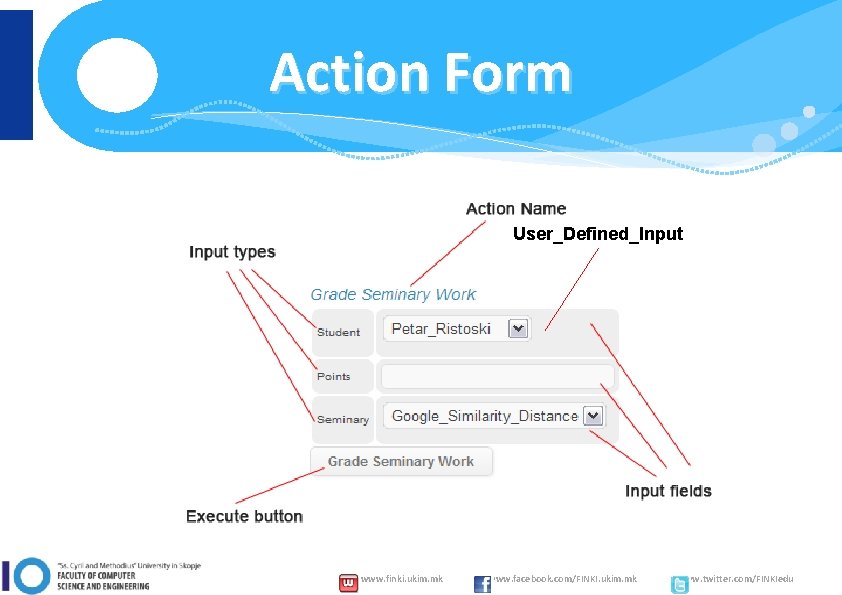 Action Form User_Defined_Input www. finki. ukim. mk www. facebook. com/FINKI. ukim. mk www. twitter.