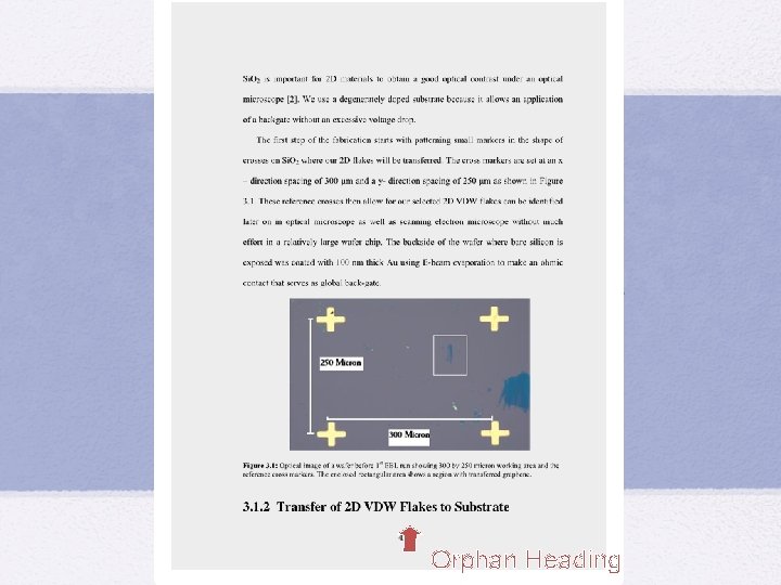 Orphan Heading 