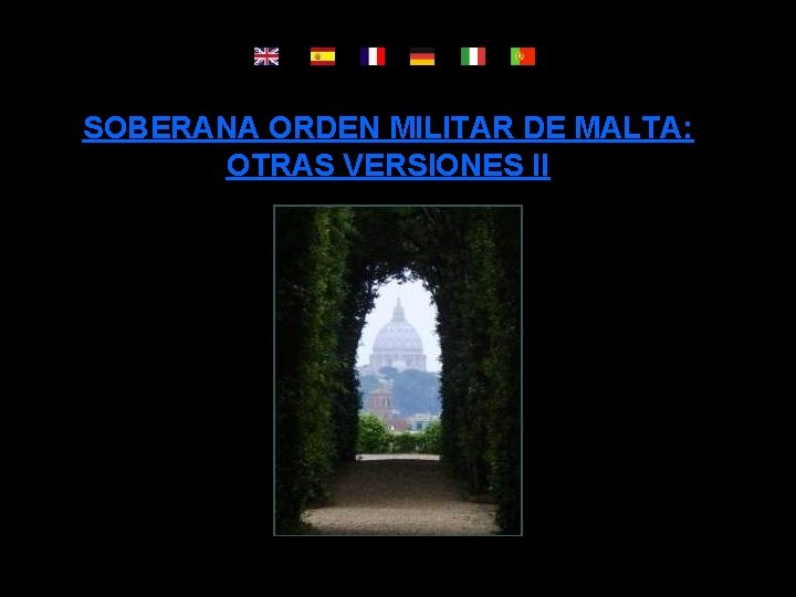 SOBERANA ORDEN MILITAR DE MALTA: OTRAS VERSIONES II 