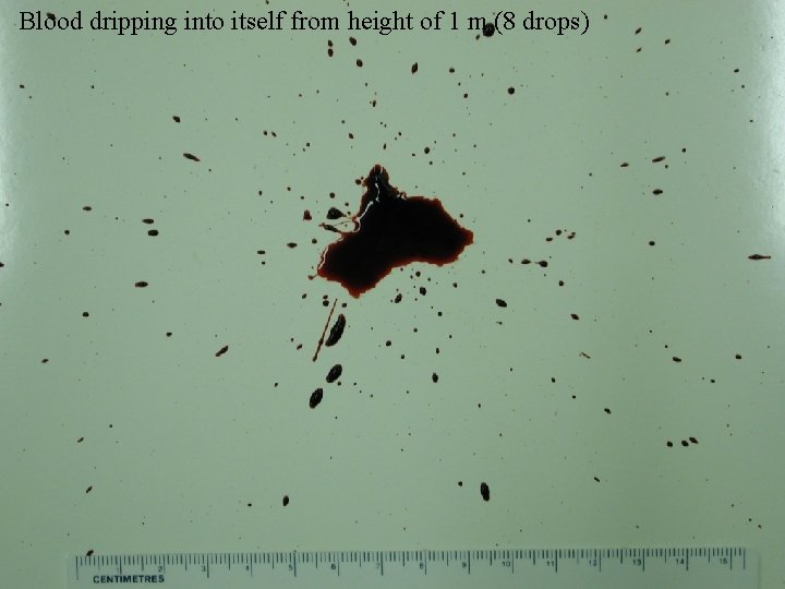 Blood dripping into itself from height of 1 m (8 drops) Drip 2 