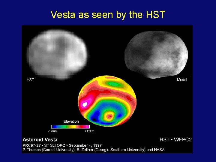 Vesta as seen by the HST 