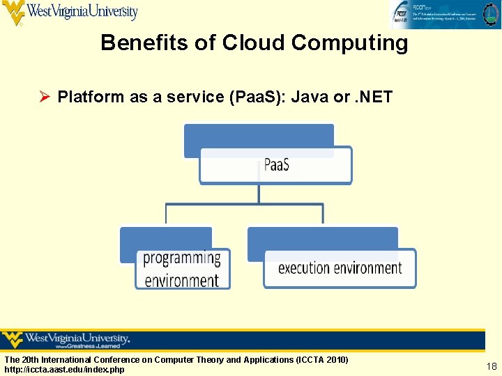 Benefits of Cloud Computing Ø Platform as a service (Paa. S): Java or. NET