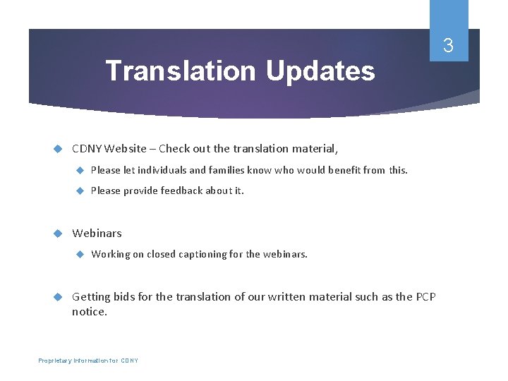 Translation Updates CDNY Website – Check out the translation material, Please let individuals and