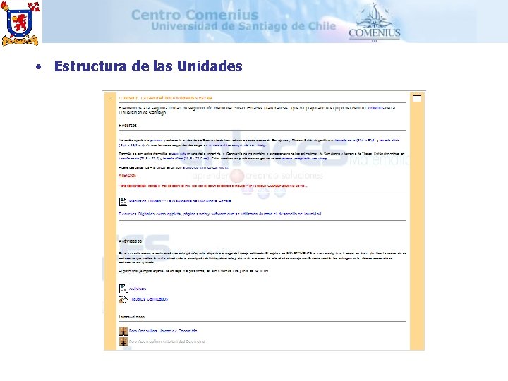  • Estructura de las Unidades 