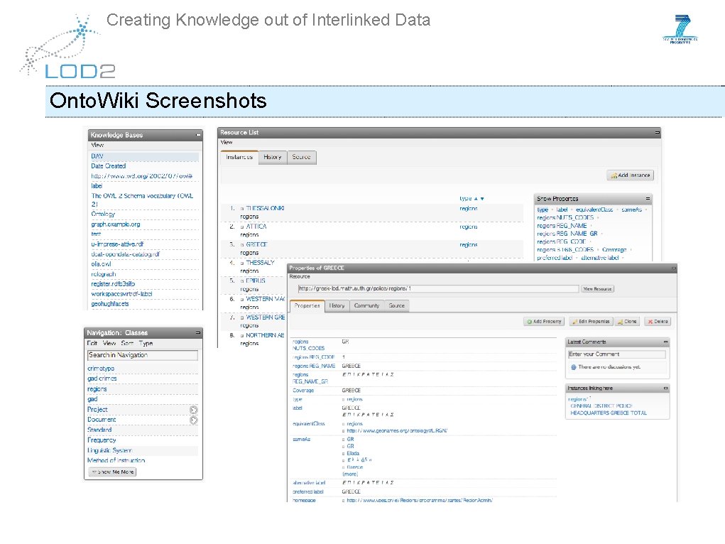 Creating Knowledge out of Interlinked Data Onto. Wiki Screenshots 