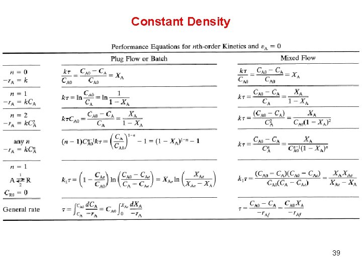 Constant Density 39 