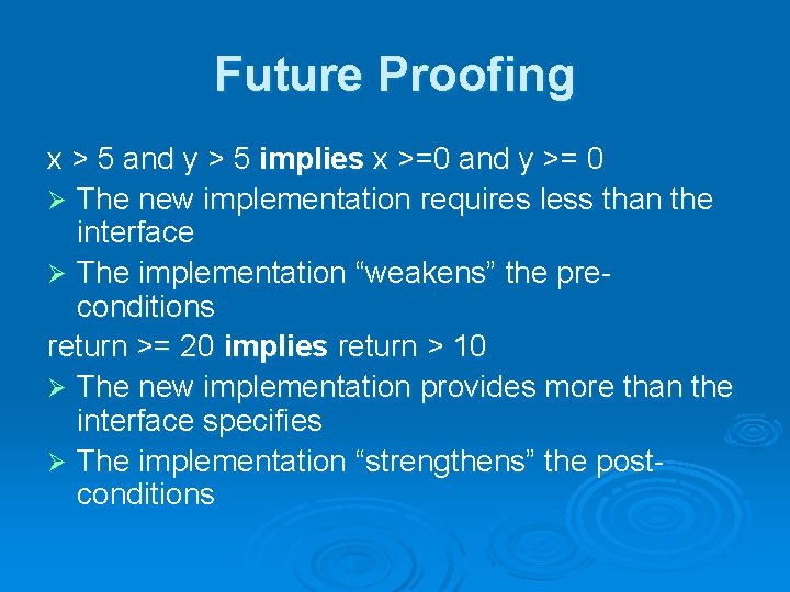 Future Proofing x > 5 and y > 5 implies x >=0 and y
