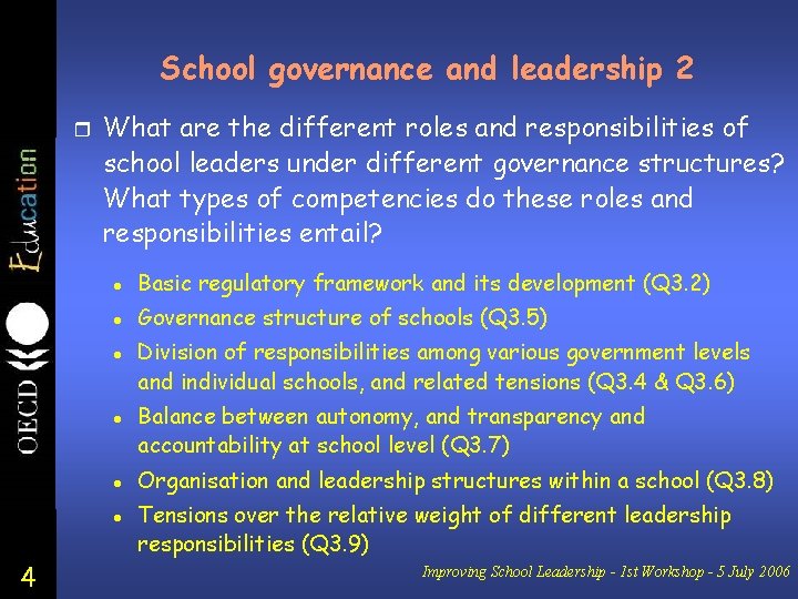 School governance and leadership 2 r What are the different roles and responsibilities of