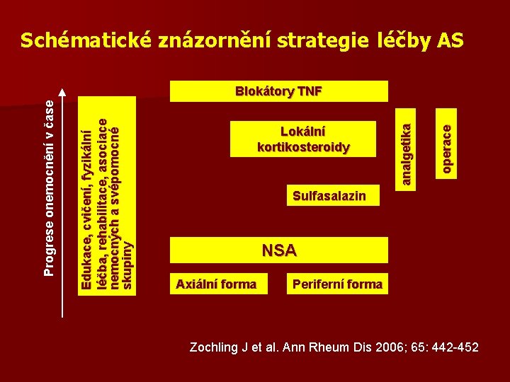 Schématické znázornění strategie léčby AS operace Lokální kortikosteroidy analgetika Edukace, cvičení, fyzikální léčba, rehabilitace,